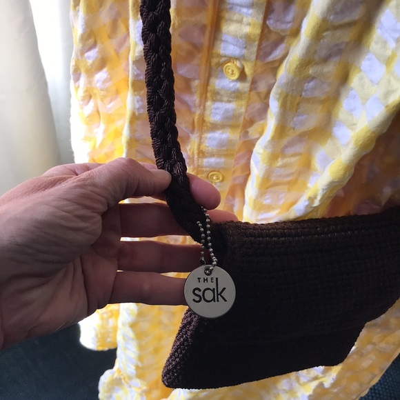 The Sak brown crocheted small crossbody bag - Picture 5 of 6